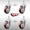 Service Caster 4 Inch SS Maroon Polyurethane Wheel Swivel 10mm Threaded Stem Caster Set SCC SCC-SSTS20S414-PPUB-MRN-M1015-4 - alternate 3